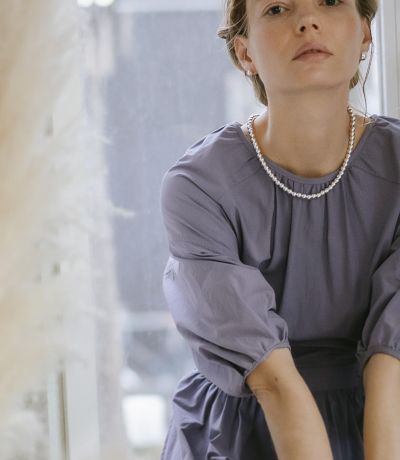 シルバー ボールチェーンネックレス ボールピアス